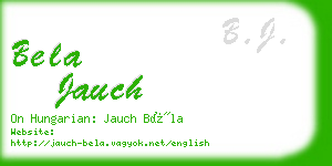 bela jauch business card